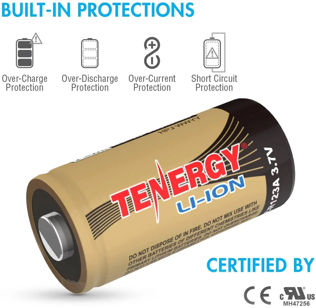 for Li-ion 12-Pack Tenergy (VMC3030) Batteries Rechargeable and 650mAh Camera Battery 3.7V Charger, Arlo Batteries