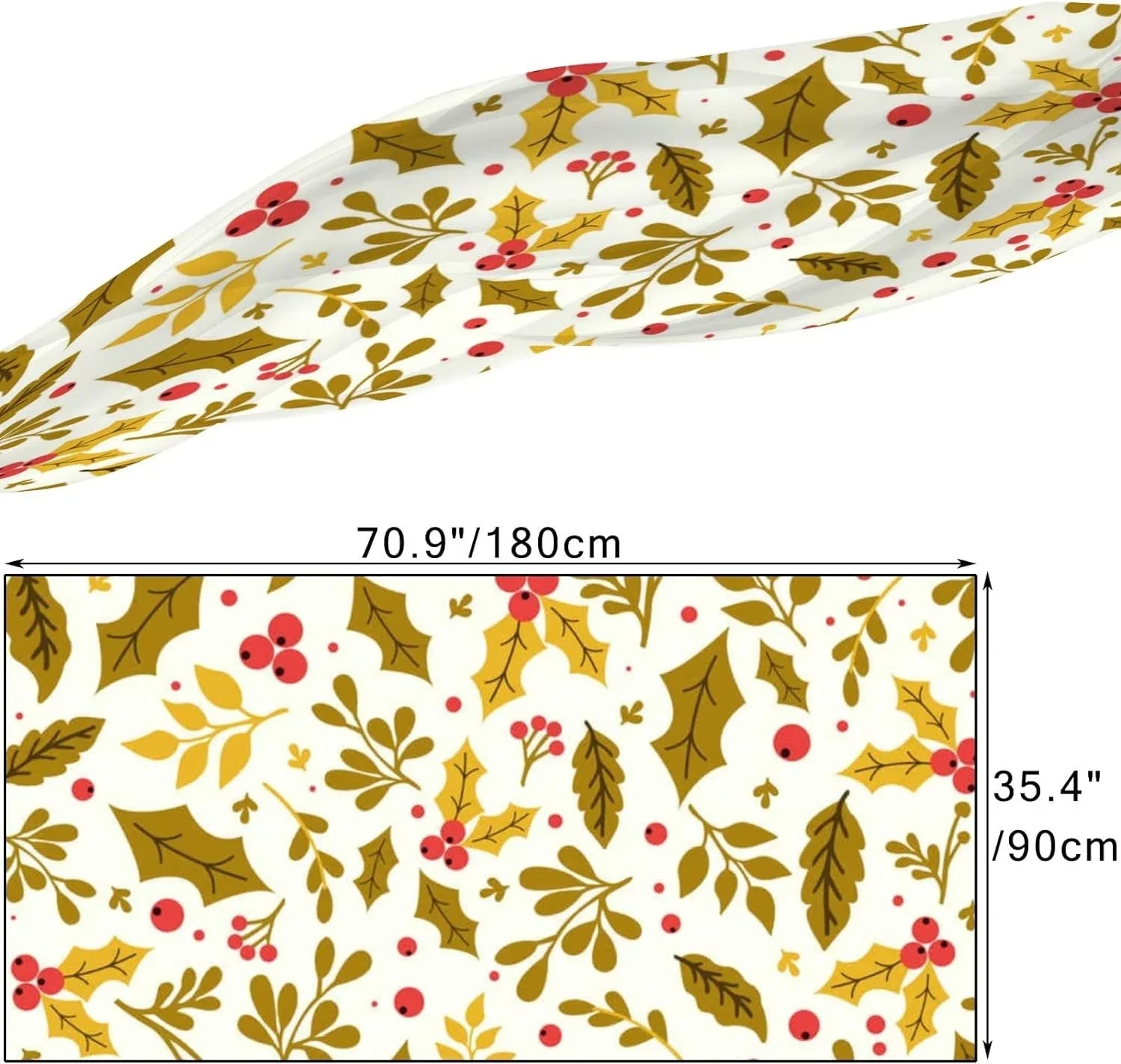 Neck for Wrap Flower Lightweight Long Hyjoy Scarf Women Girls Christmas Silk Shawl Scarves Leaf