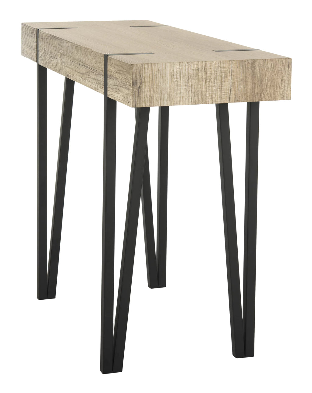 Brown Wood Rectangular SAFAVIEH Console Table, Top Mid-Century Alyssa