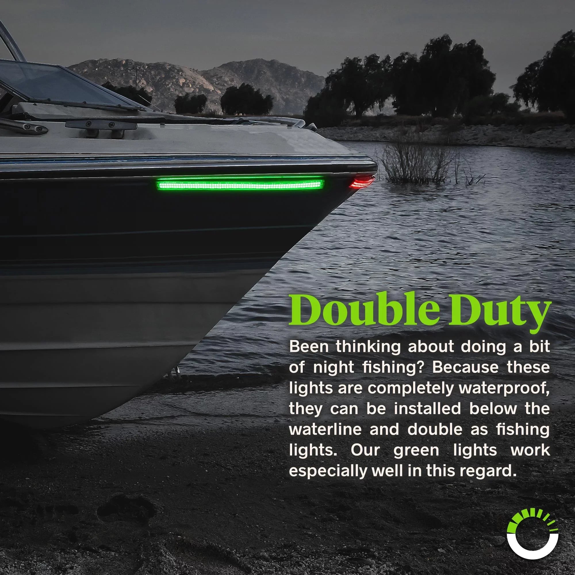 2-Row Kayak Strip Kit Navigation Light Marine Red LED Boat for 132 Green Pontoon