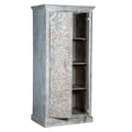 Chic Carved Shabby Wardrobe Maadze White
