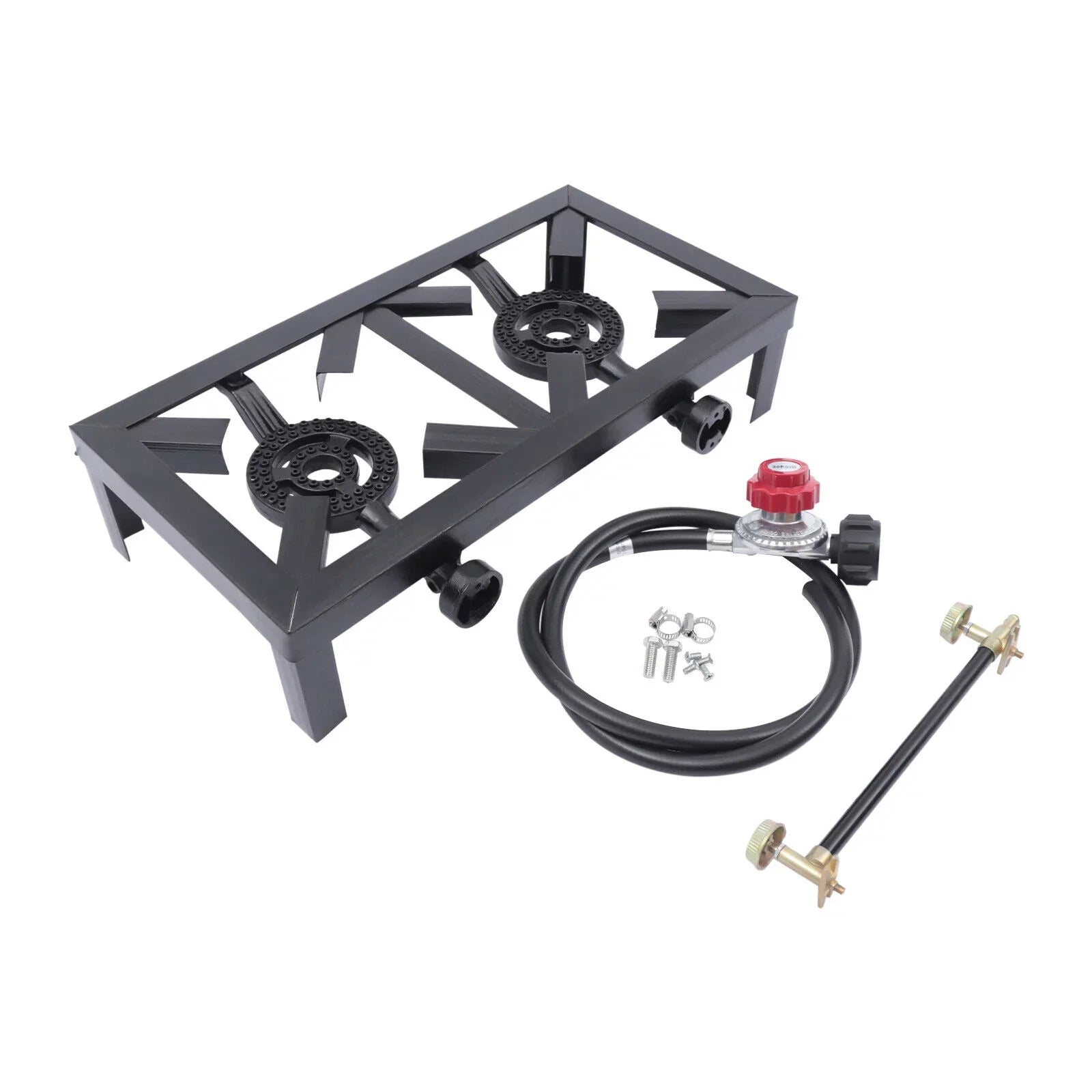 Propane Hose Burners Camping Stove Portable 8KW/27295BTU Hiking Gas BBQ 2 Cooker Outdoor W/