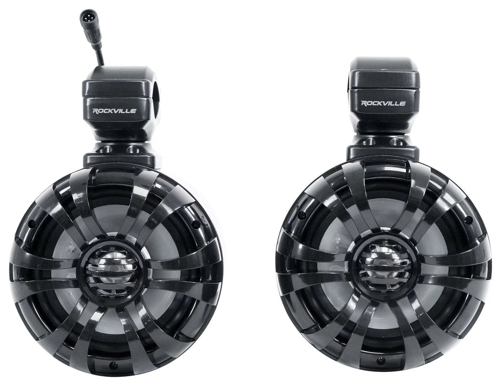 Audio RNGR65FE Pair For Ranger Polaris 2018+ Speakers+Amp Tower Memphis Pods+LED
