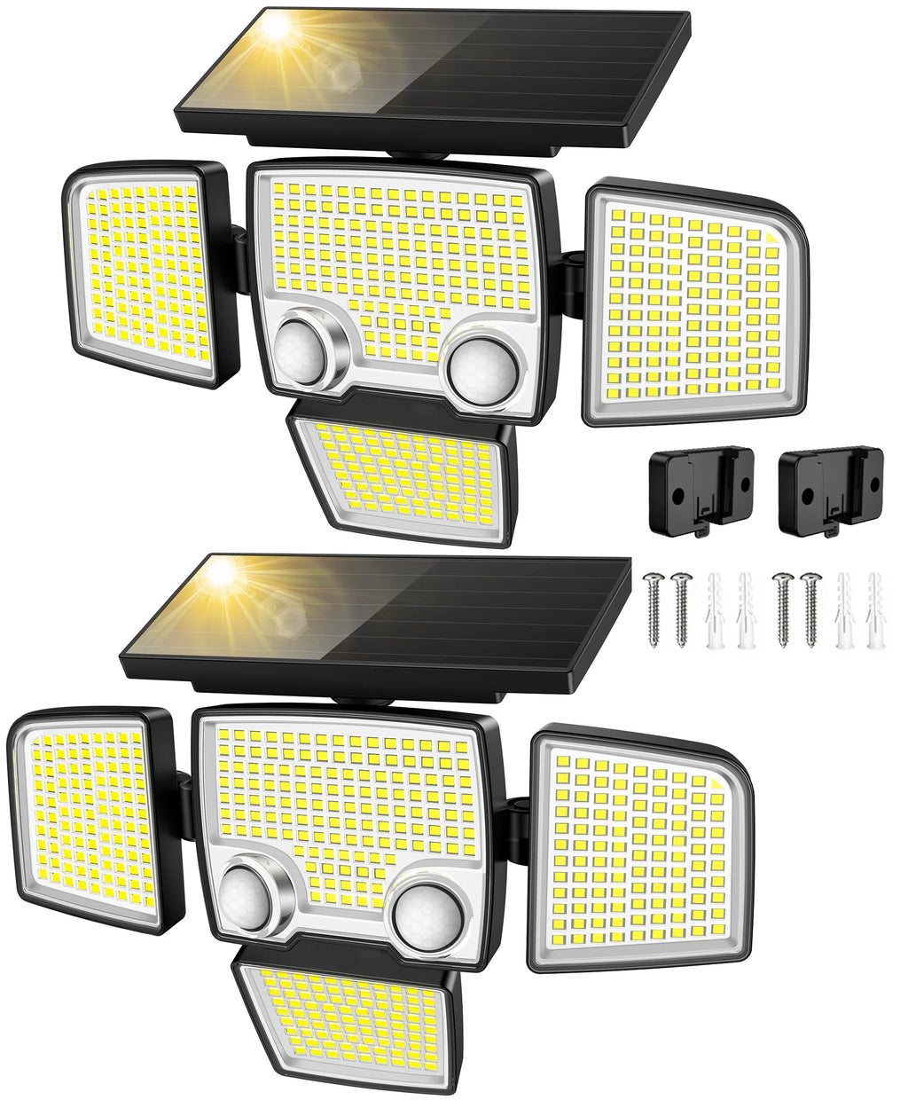 Motion 423 Lights Solar SZRSTH Waterproof Lights for 3000LM - Lights Sensor Outdoor Flood LED Security Patio Yard Garden