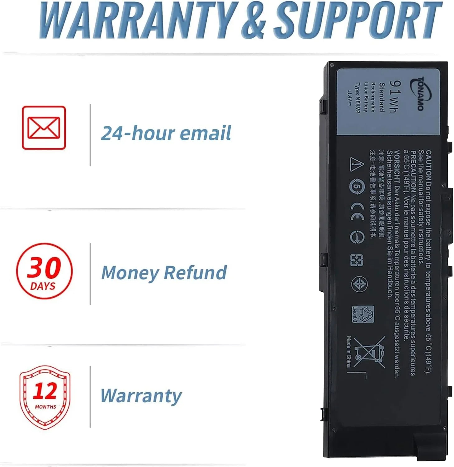 451-BBSF 1G9VM GR5D3 for Laptop 7710 451-BBSB MFKVP 17 7720 y 15 7510 Precision Dell 7520 91Wh Precision