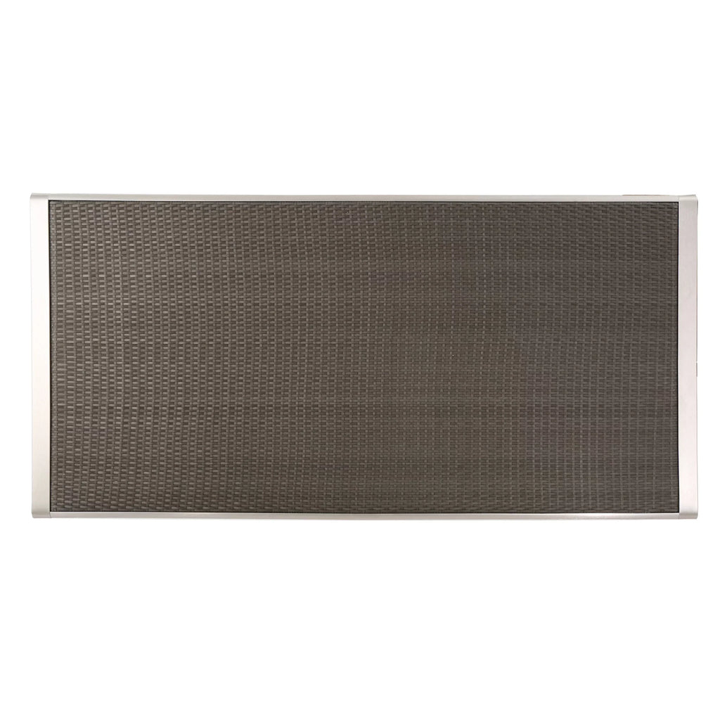 Outdoor Bay Aluminum Coral Wicker Table Dining Top, with Grey