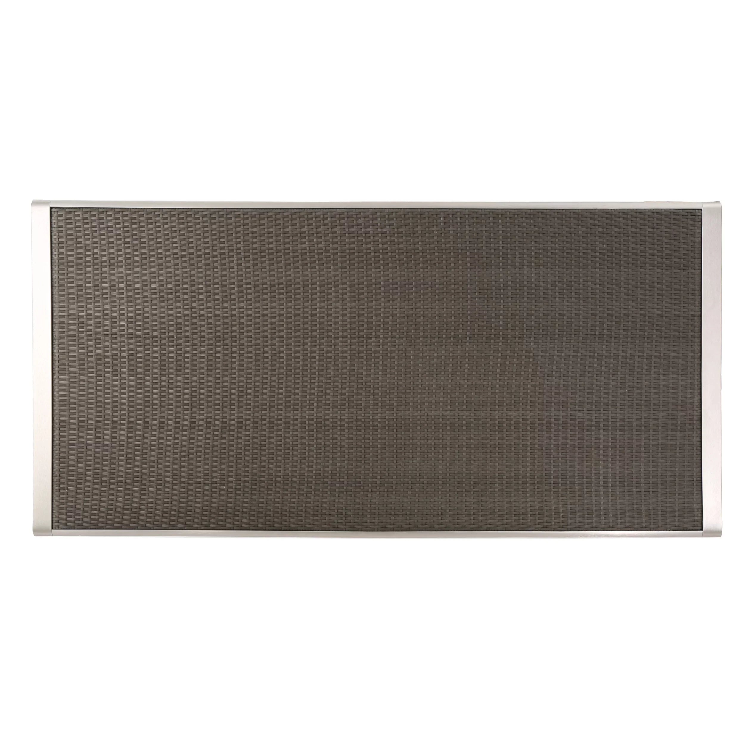 Outdoor Bay Aluminum Coral Wicker Table Dining Top, with Grey