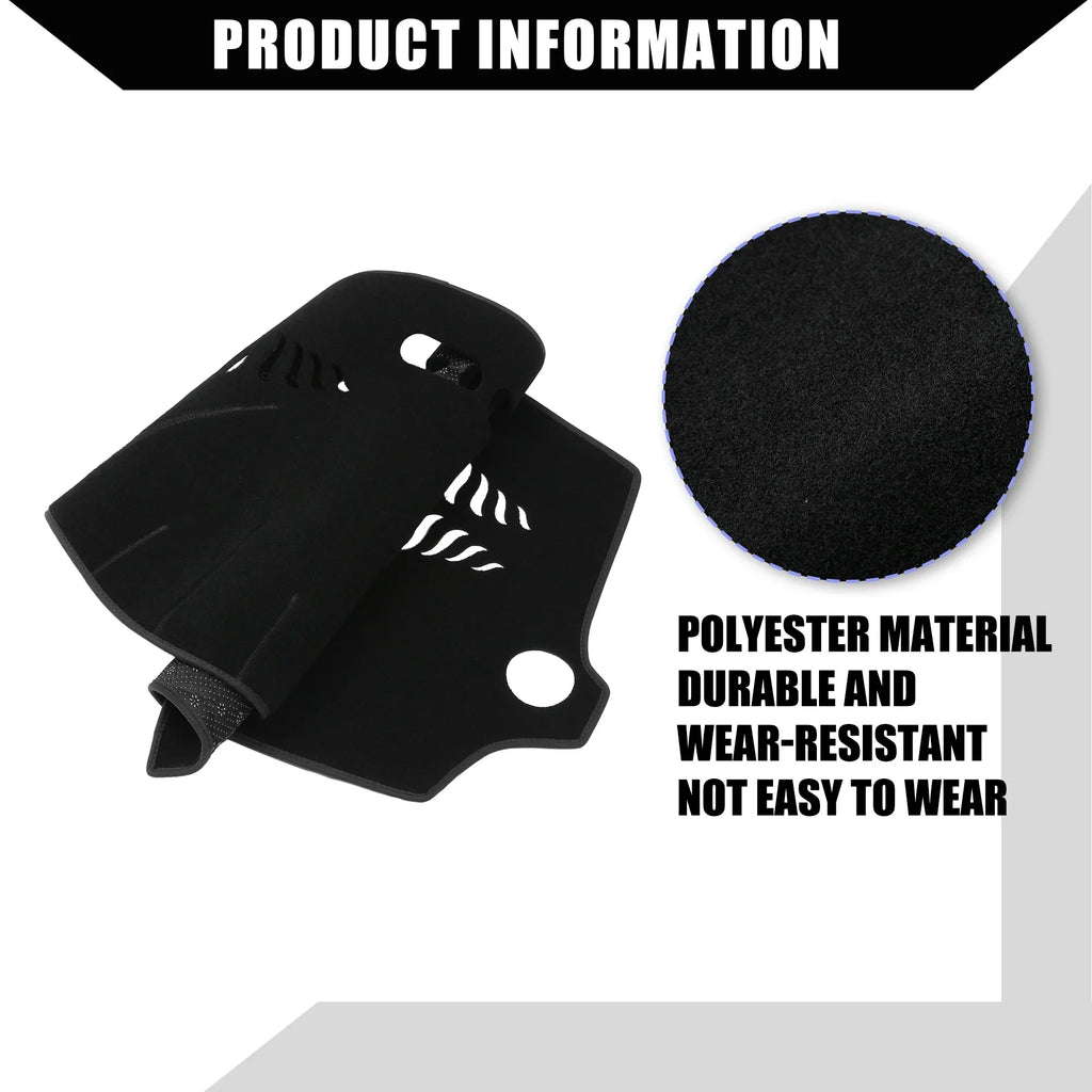 Cover 2007-2015 Console Polyester Audi Unique for Pcs Dash Cover Center Black Dashboard Q7 Bargains Non-Slip 1