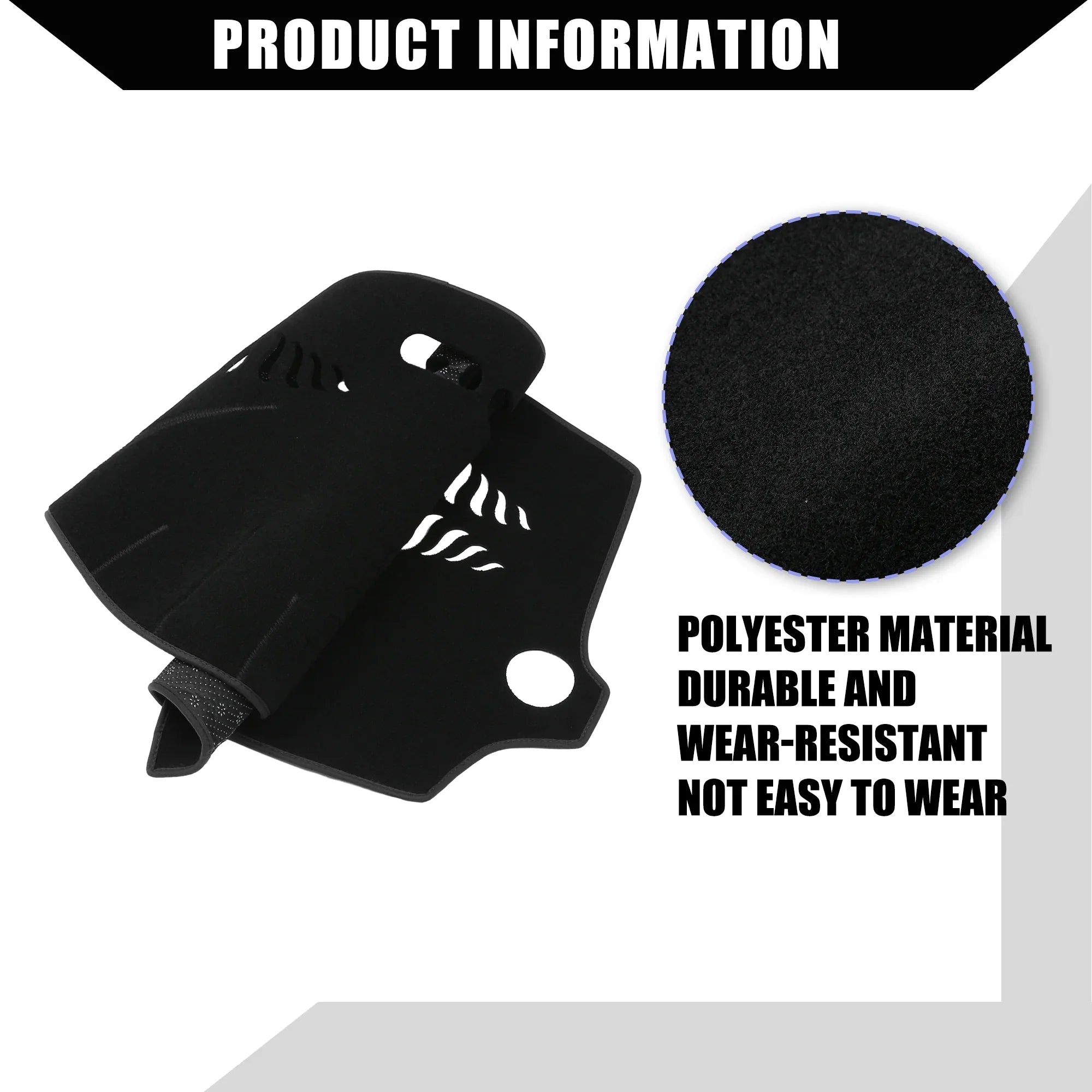 Cover 2007-2015 Console Polyester Audi Unique for Pcs Dash Cover Center Black Dashboard Q7 Bargains Non-Slip 1