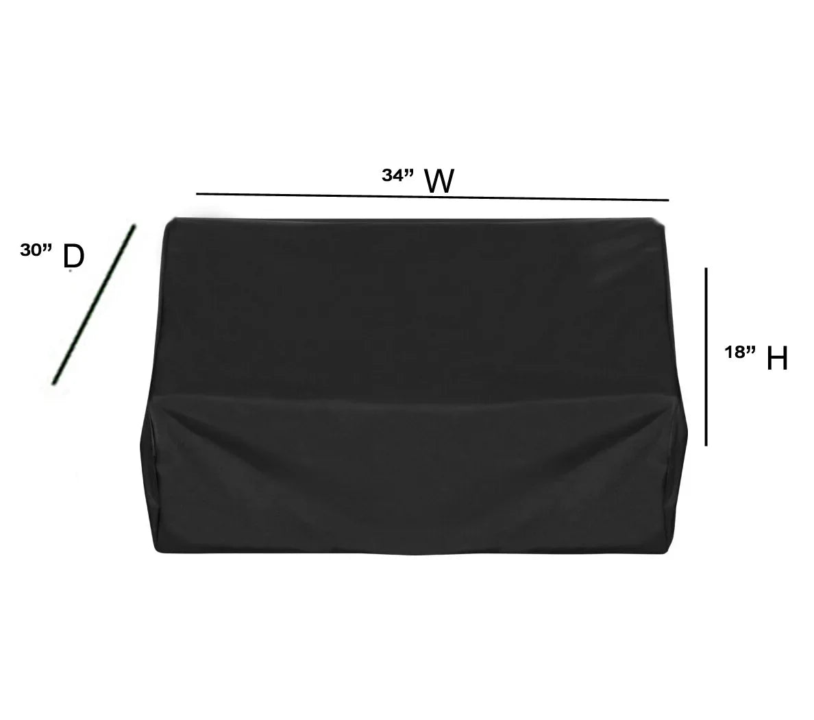 30D Built in Cover Barbecue Grill. 34W inches x Outdoor x Gas 18H for Grill Any BBQ