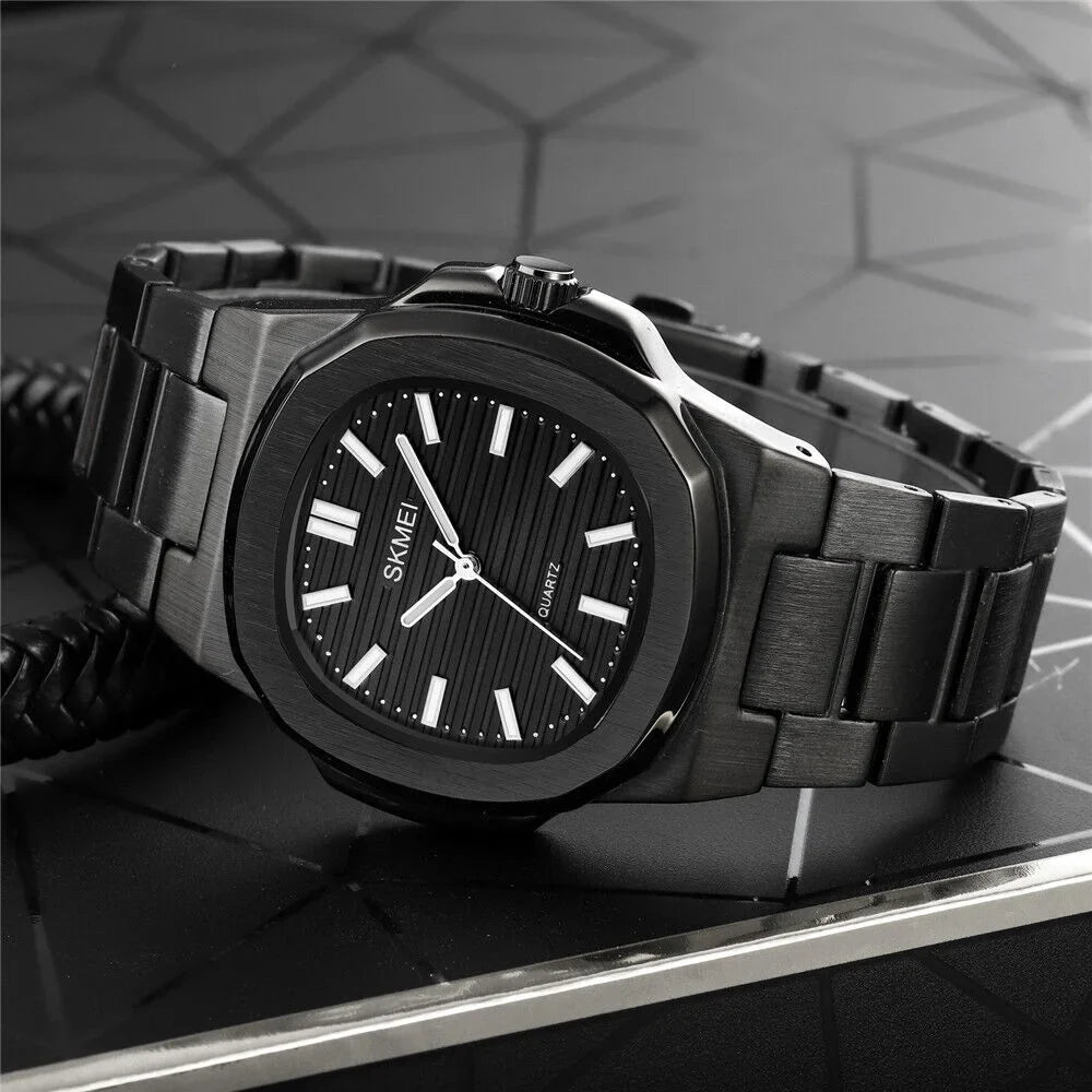 Steel Male Gold Watch Business Luxury Gift For Wristwatch Men Quartz