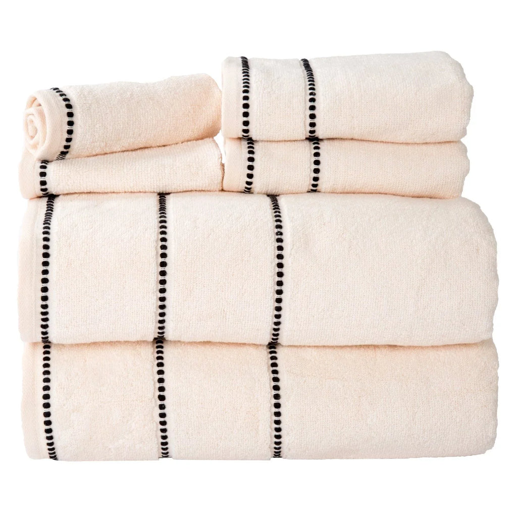Twist Dry Bone Zero 6 Towel Quick Luxury Trademark Set, Set- Black Piece - Soft Cotton & & Global
