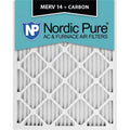 Filters, - Plus MERV Carbon Pure of Pack 18 Exact 14 13 Nordic 6 Furnace x 13x18x1ExactCustomM14-C-6 1 x in. AC