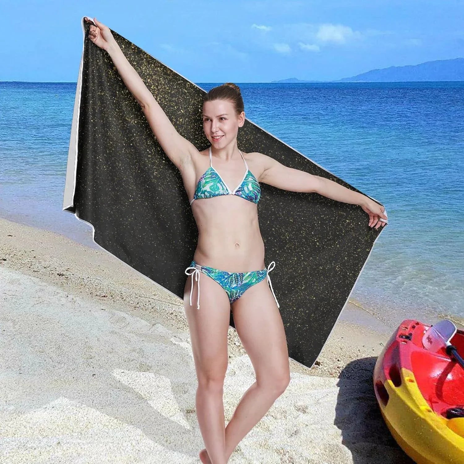Towel Compact Dry Lightweight Swimming Beach Super Towels Quick - Holiday£¨72£© Camping Glitter Bestwell for Travel Oversized - Texture Absorbent Towel