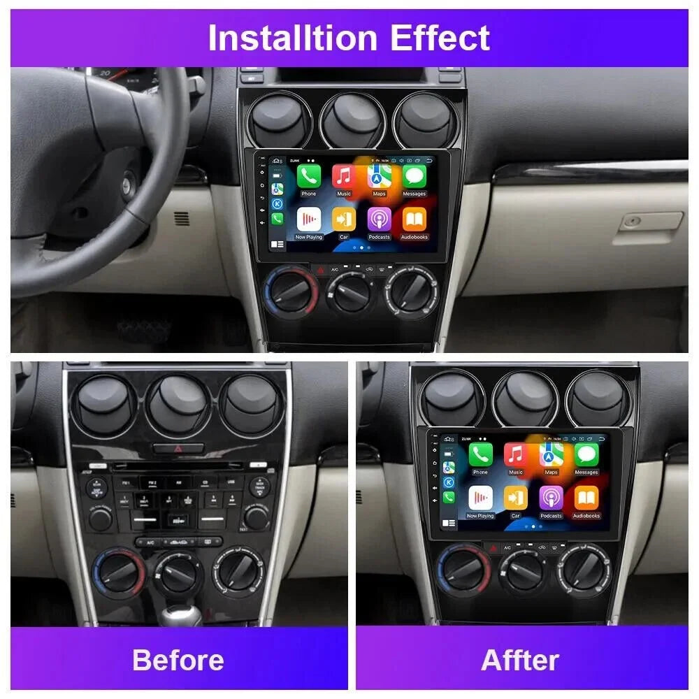 Stereo CarPlay 2+32GB 12.0 IPS WiFi 9" 2004-2015 GPS For Car Android Player 6 1280*720 Mazda Navi Radio