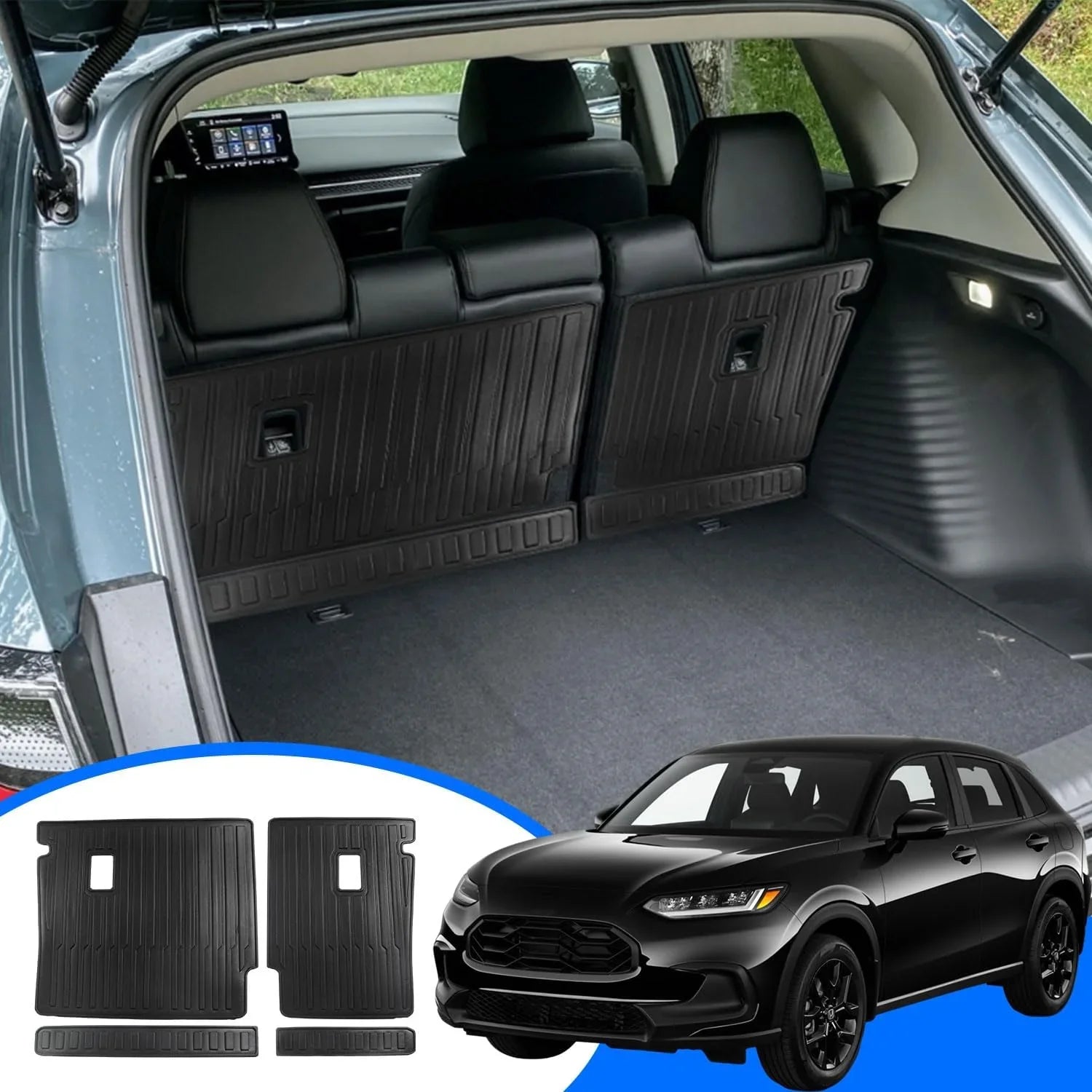2024 Protector 2023 Protector fit Trunk for Mat HR-V Suv 2023-2024 Honda Black Back Seat Rear Backrest Backrest HR-V Honda Accessory