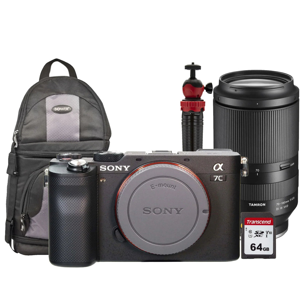 Sony Accessory Lens a7C with Camera Alpha Kit 70-180mm Mirrorless Full-Frame Di III VXD Black Tamron