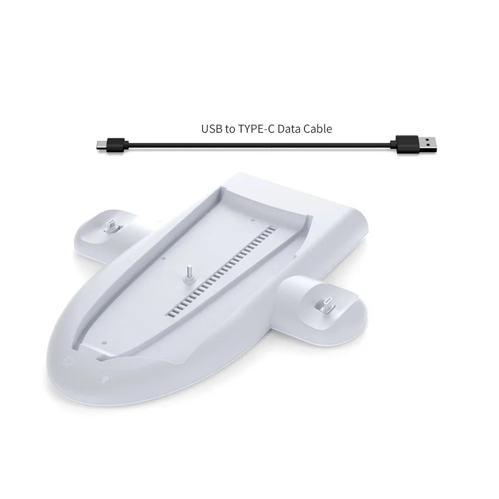 Cooling Console Controller PS5 Station For Cooling Base For Accessories PS5 Slim, Charging RGB with Fast Controller Stand Charger Dual Light