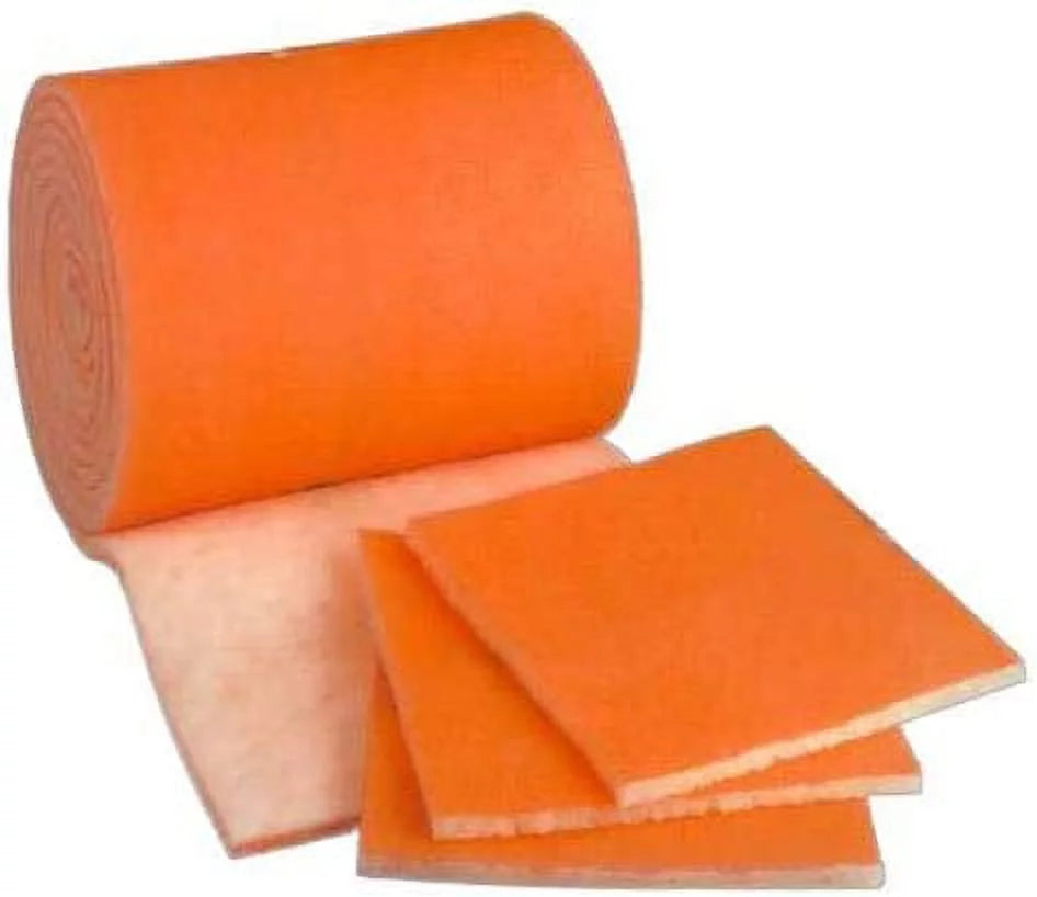 Heavy Polyester 24 with Foot inch Roll, Orange/White 25 x a Dry Media HVAC/Air 1 x inch - Media MERV8 Filter Tackifier
