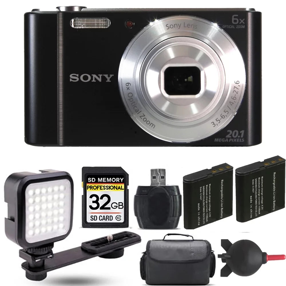 Kit LED Battery + Extra 32GB Camera+ Sony Digital DSC-W810 - Cyber-shot