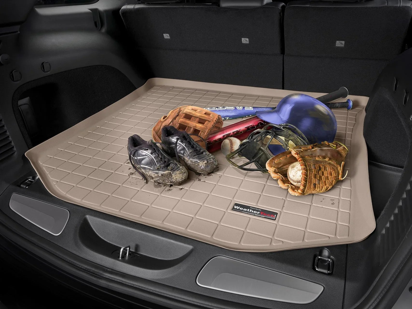 '- compatible 1st with Cargo Trunk Behind Liner Black Transit Connect Row 2014-2023 Seating, Ford WeatherTech