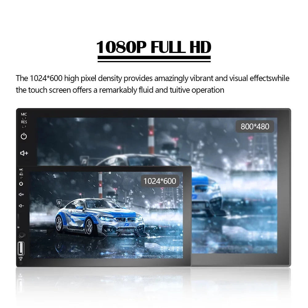 Stereo Multimedia Auto/Autoradio/IOS/Bluetooth/USB/TF 7" Camera/Android with Touch Car Din 2 Screen Player Rear Car Play View MP5 for