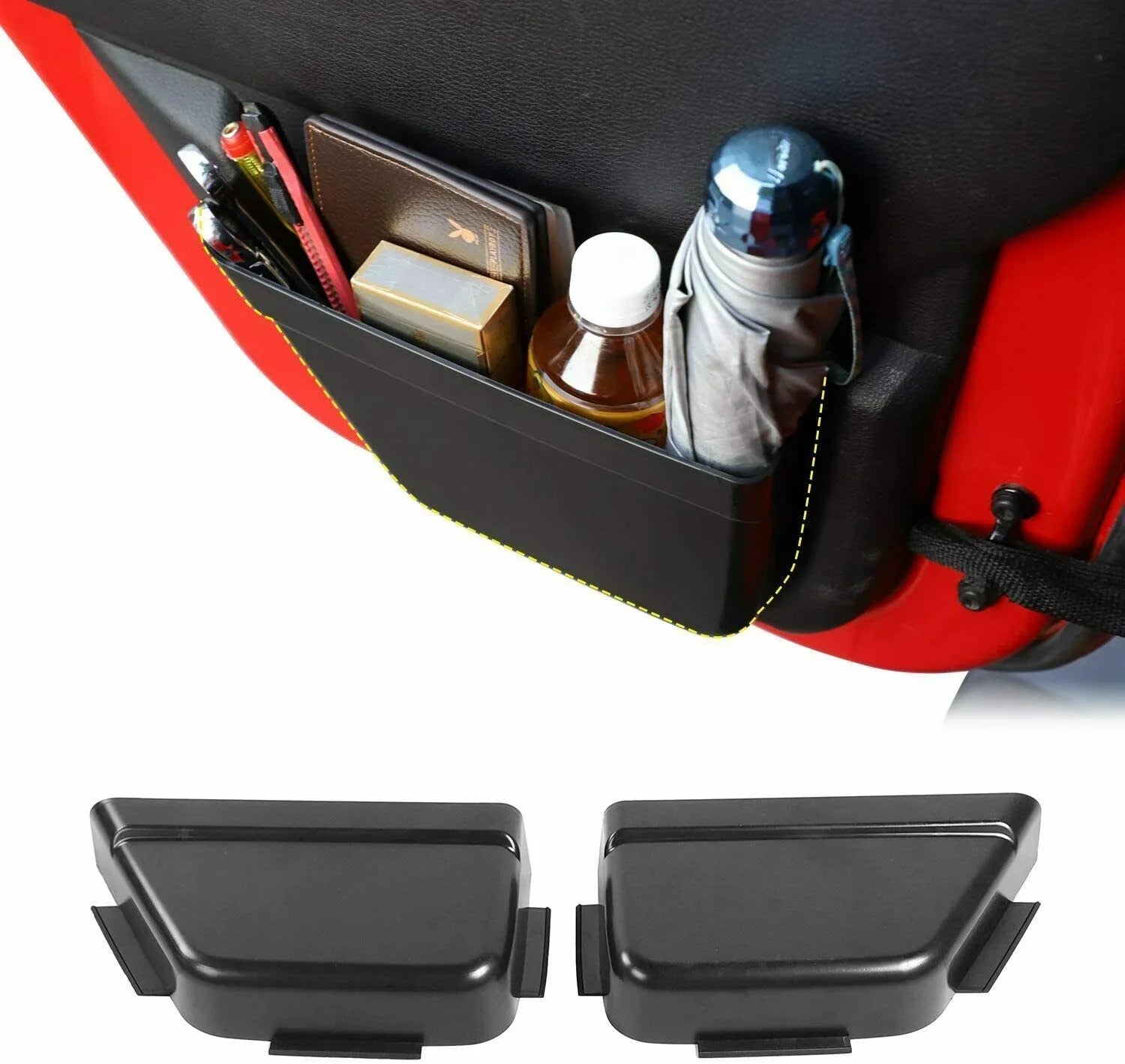 Pockets Teledu Organizer Door Box Front/Rear Storage Insert
