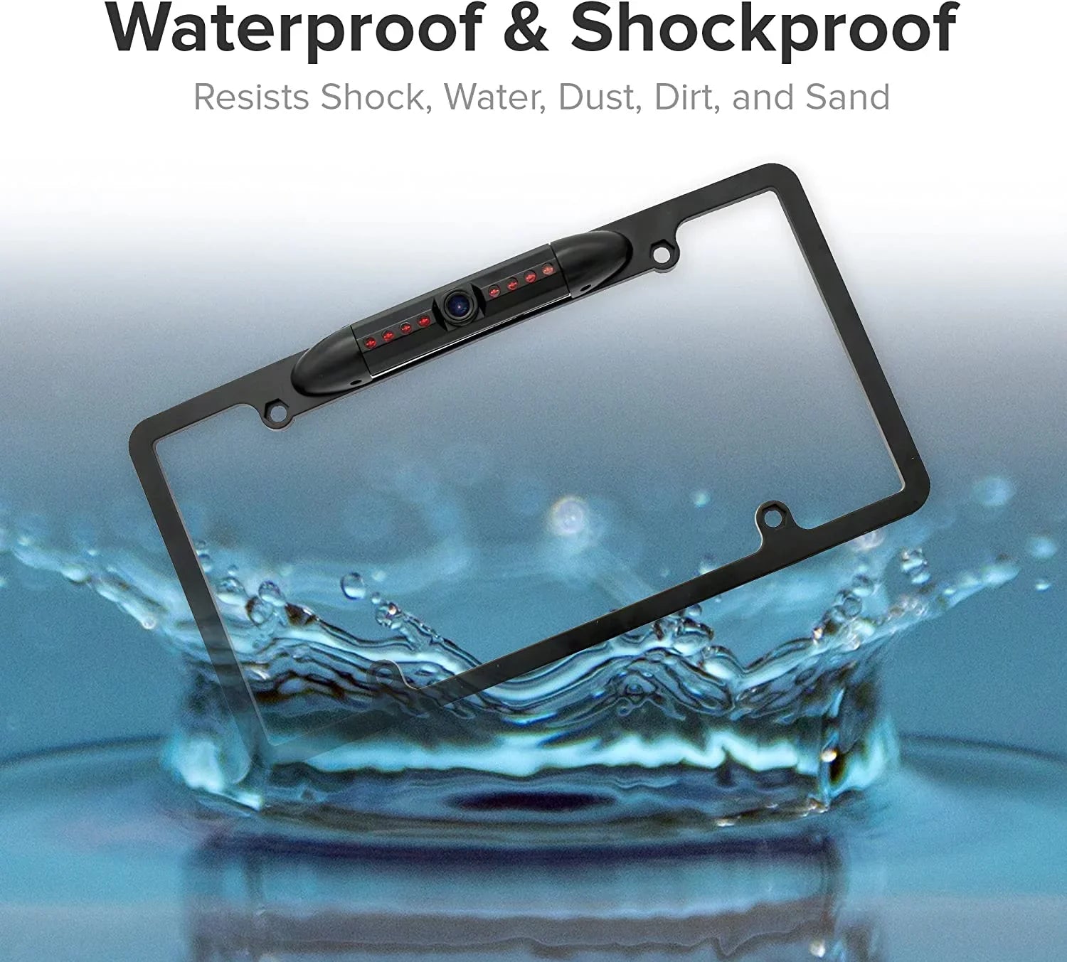 Rearview Backup Camera DDX-512 for Waterproof Kenwood Plate License DDX512 Black