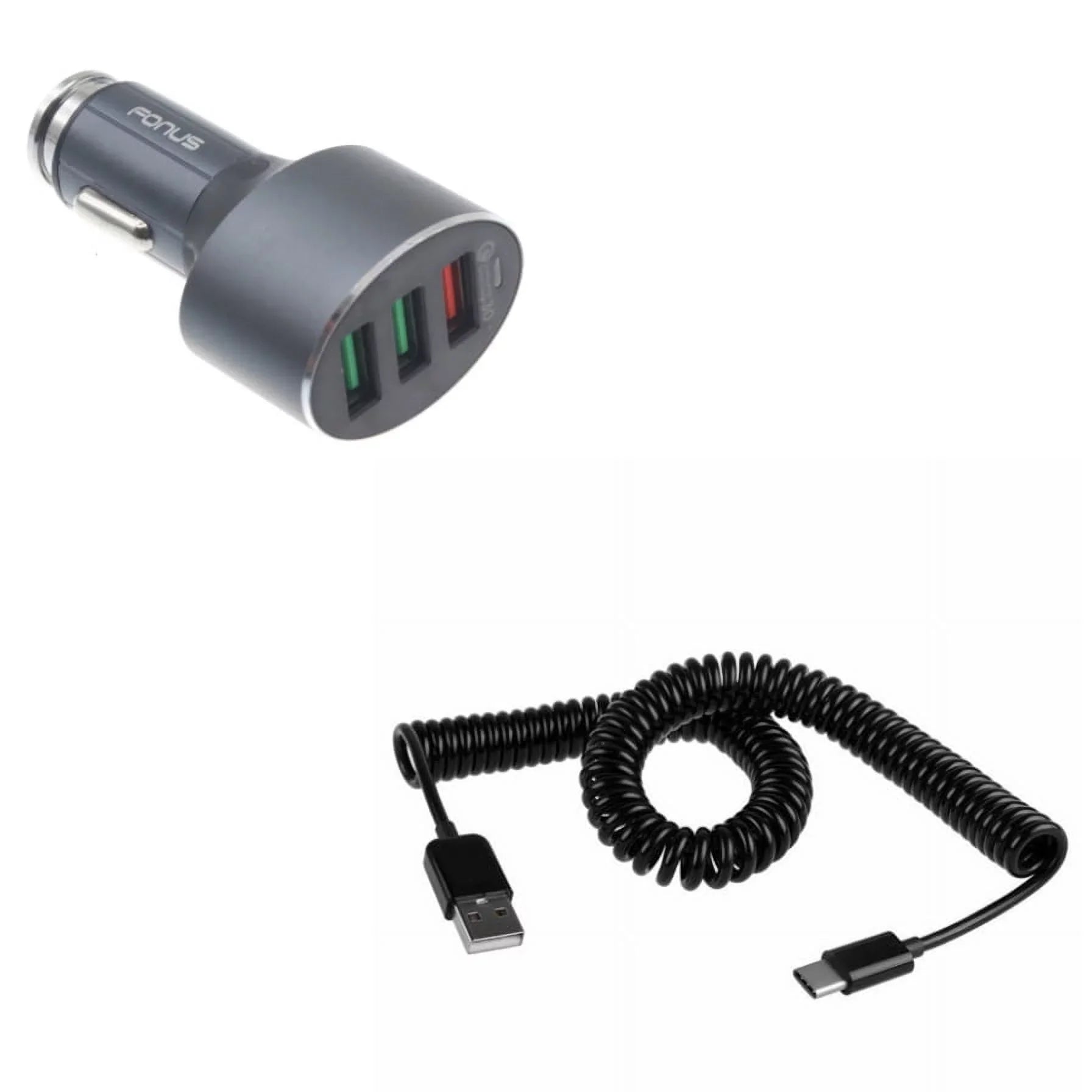 2 for - Mi - Plus - Mix w 7, USB 10 Galaxy Type-C A20 A50 Plus Note USB Quick Redmi 1 A9 Coiled Sonim Cable Note 9T XP3 XP8 Charger Samsung 5 A10e Xiaomi Xperia Car Fold 10 Sony 42W Z3R 3-Port