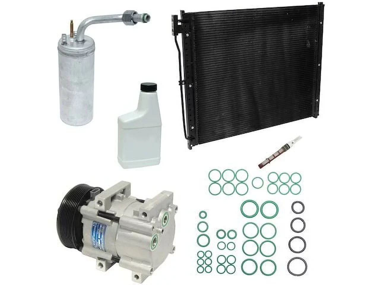 2002 - Orifice Turbo 1999 Duty Kit Compressor with Mechanical 7.3L Fixed VIN 2001 Super A/C Compatible 2000 Ford Diesel F350 2003 with - F V8