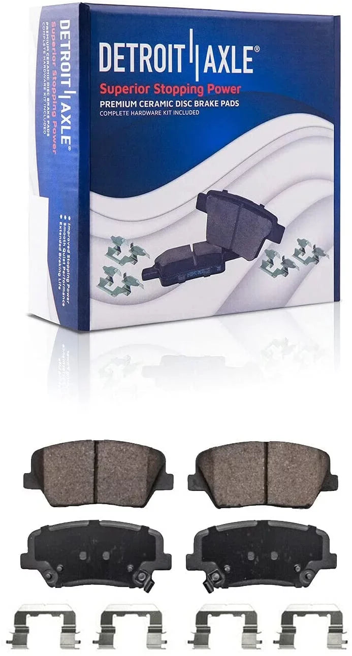 for Pads 11-14 Fe, Rear Detroit Santa Kia Replacement 4 2011 2013 and 2014 Axle 2010-2012 - 2010 Brake Front Brake Sorento, Hyundai Pads Ceramic 2012
