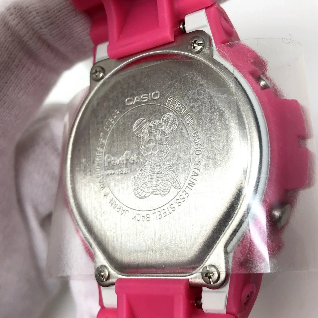 Quartz Pink Eyes Post DW-6900BMO-9JR (Good) Men's Pre-Owned Pet G-SHOCK Collaboration Store Three ITJT9ZWV73LU Watch CASIO Mikunigaoka White