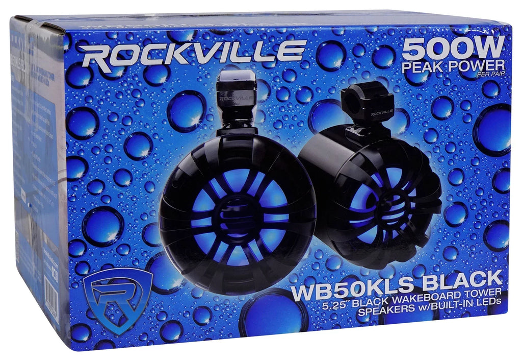 Audio RNGR65FE Pair For Ranger Polaris 2018+ Speakers+Amp Tower Memphis Pods+LED