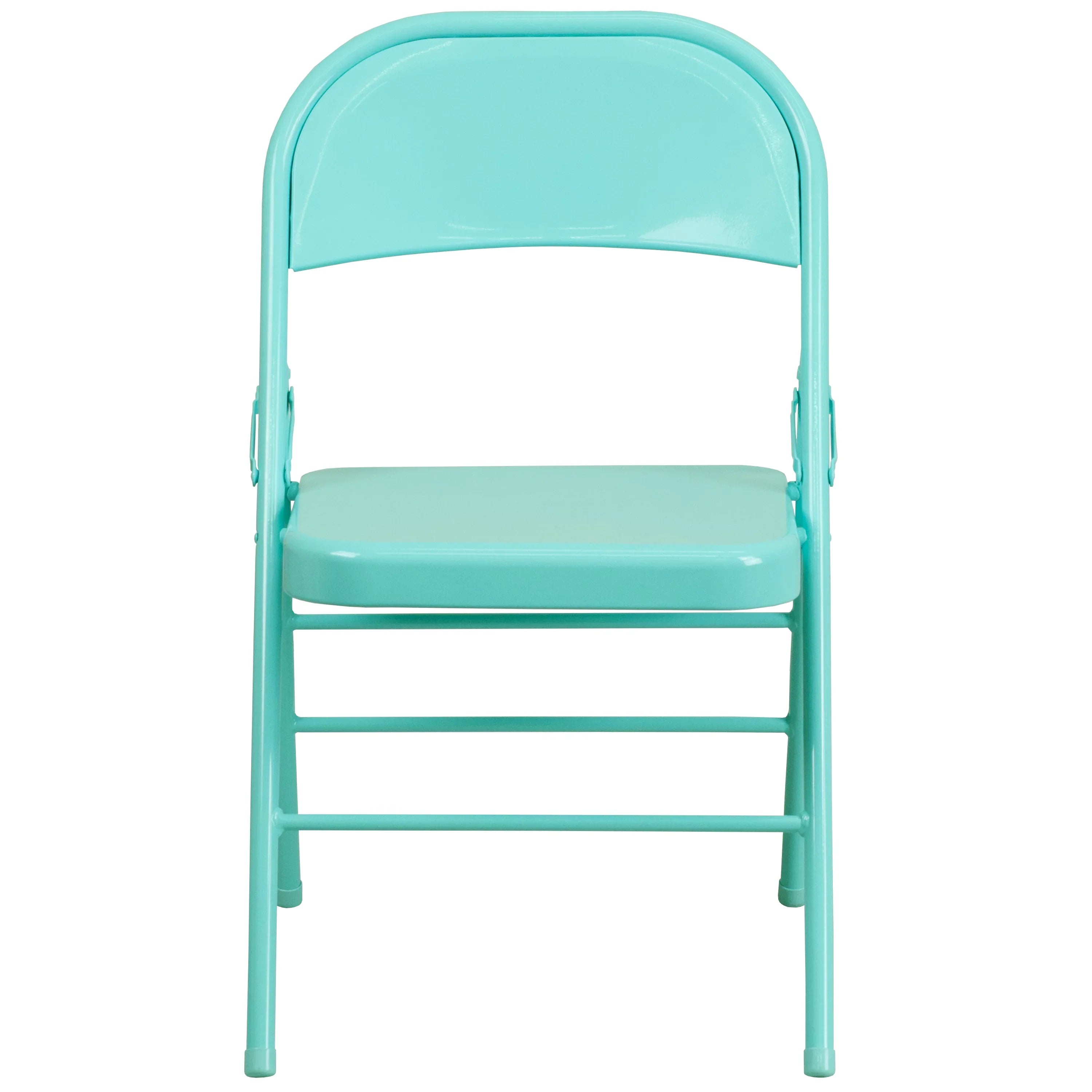 & Teal Tantalizing Metal Folding Double Chair Hinged Series Flash Braced Furniture HERCULES COLORBURST Triple