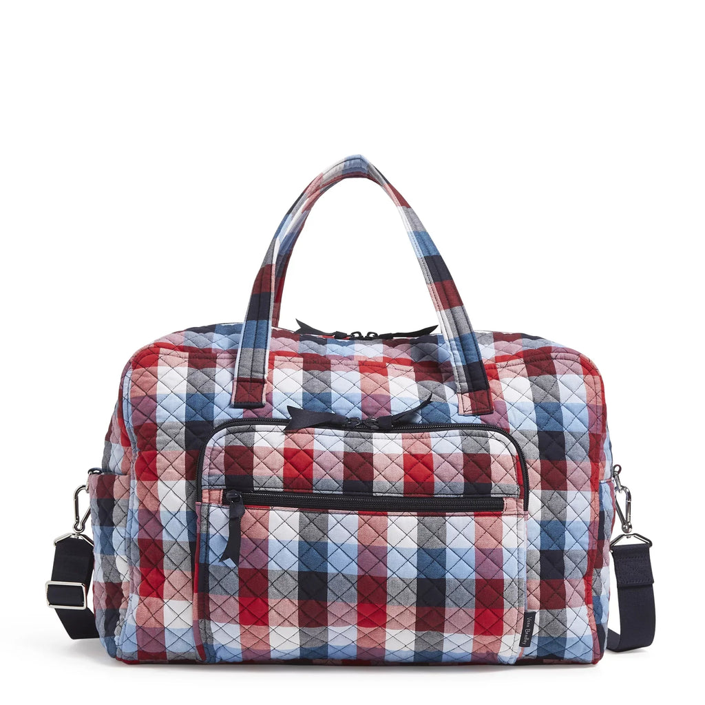 Plaid Bradley Patriotic Recycled Weekender Vera Bag Cotton Women's Travel