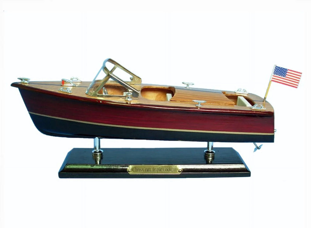 Chris 14 Boat Speed Ships Model Craft Decorative 14 Triple in. Cockpit Triple Handcrafted Cockpit
