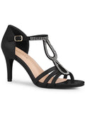 Heels Open Allegra Toe Strap Sandals Rhinestone K Women's Stiletto Ankle