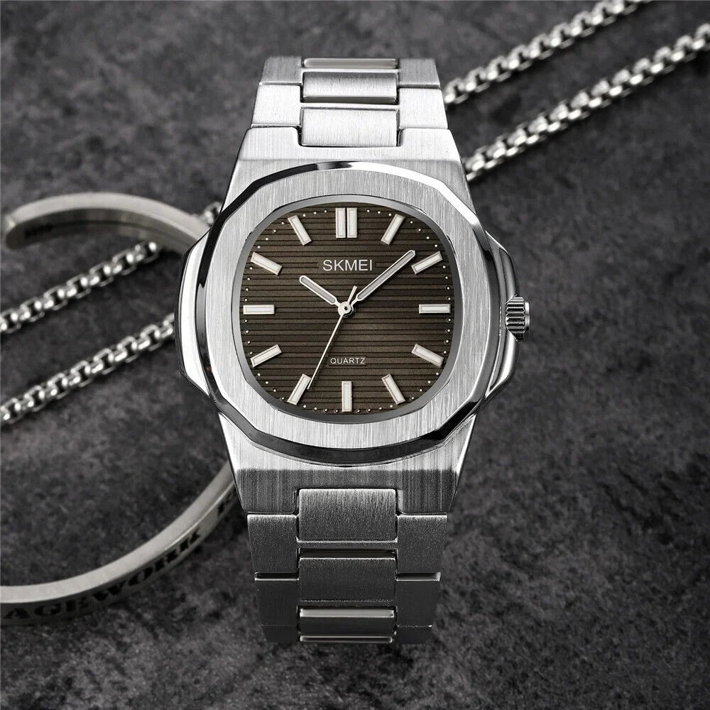 Steel Male Gold Watch Business Luxury Gift For Wristwatch Men Quartz