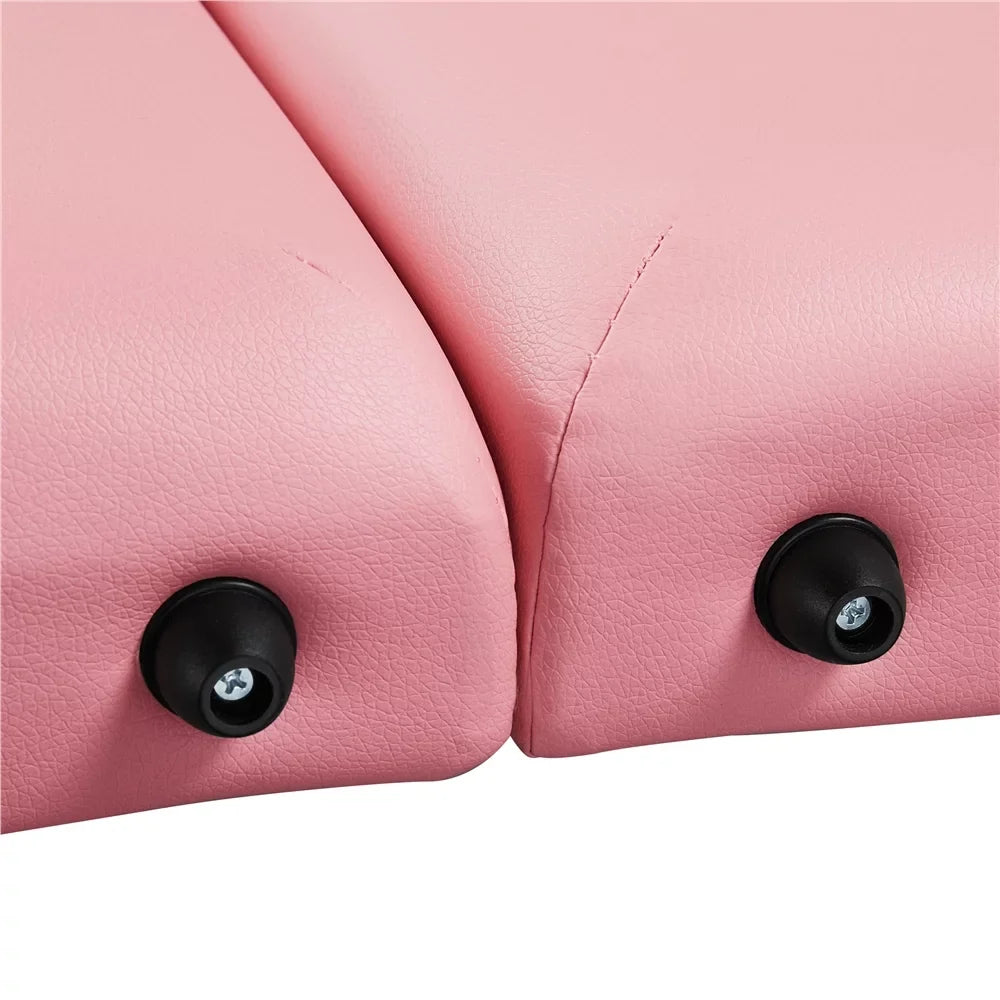 Pallet, Portable Couch, Table 3-Fold Alloy Equipment, Backrest/Headrest/Armrest/Hand Salon Pink 84'' Bed, Massage with Yaheetech Adjustable Spa Massage Bed Massage