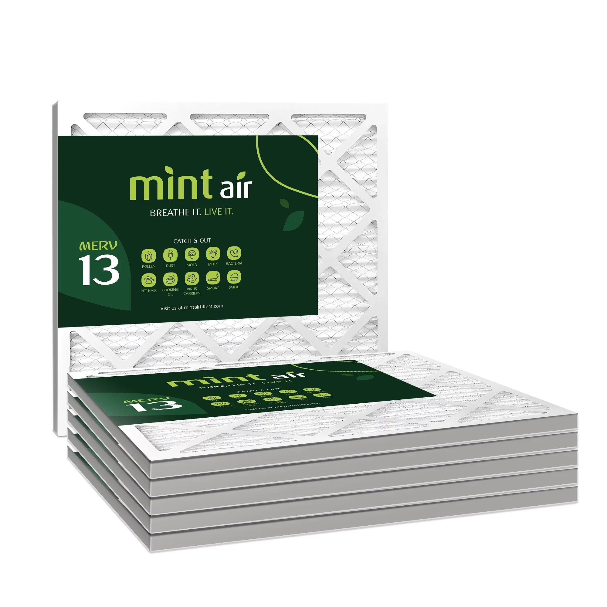 Furnace Air 20x20x1 13, Filter, Filter, 1500, AC Air Air, MPR MERV Mint 6-Pack