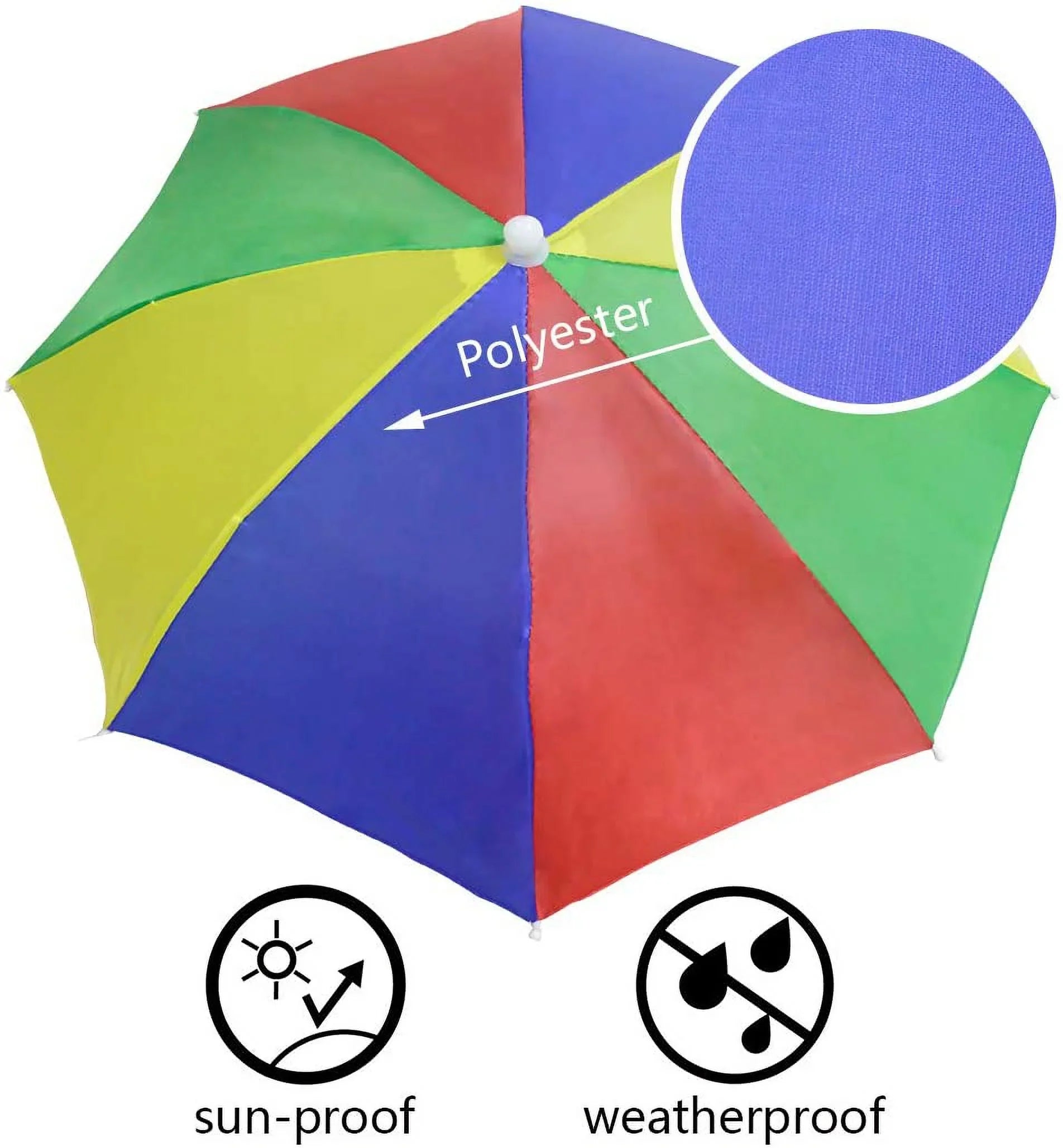 Umbrella 2Pcs) Golf Fishing Party and Hat Beach Kids Headwear (WatermelonRed NEW-Vi Cap for Folding Adult