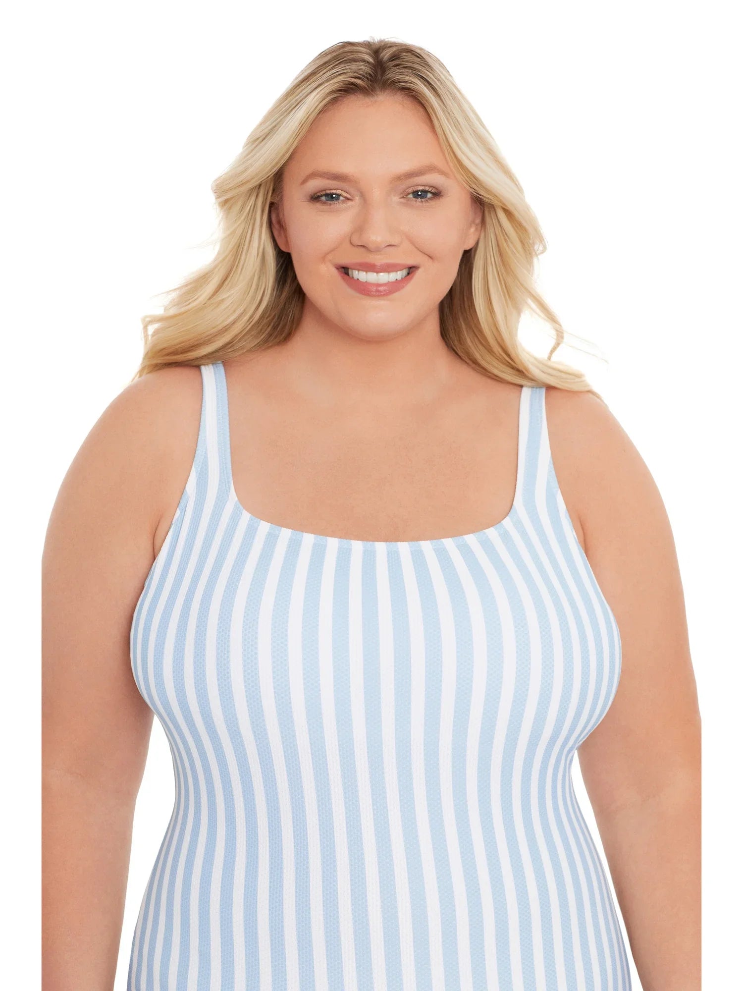 Neck Women's and Square Swimsuit, Time Piece XS-3X One Pique Tru Sizes