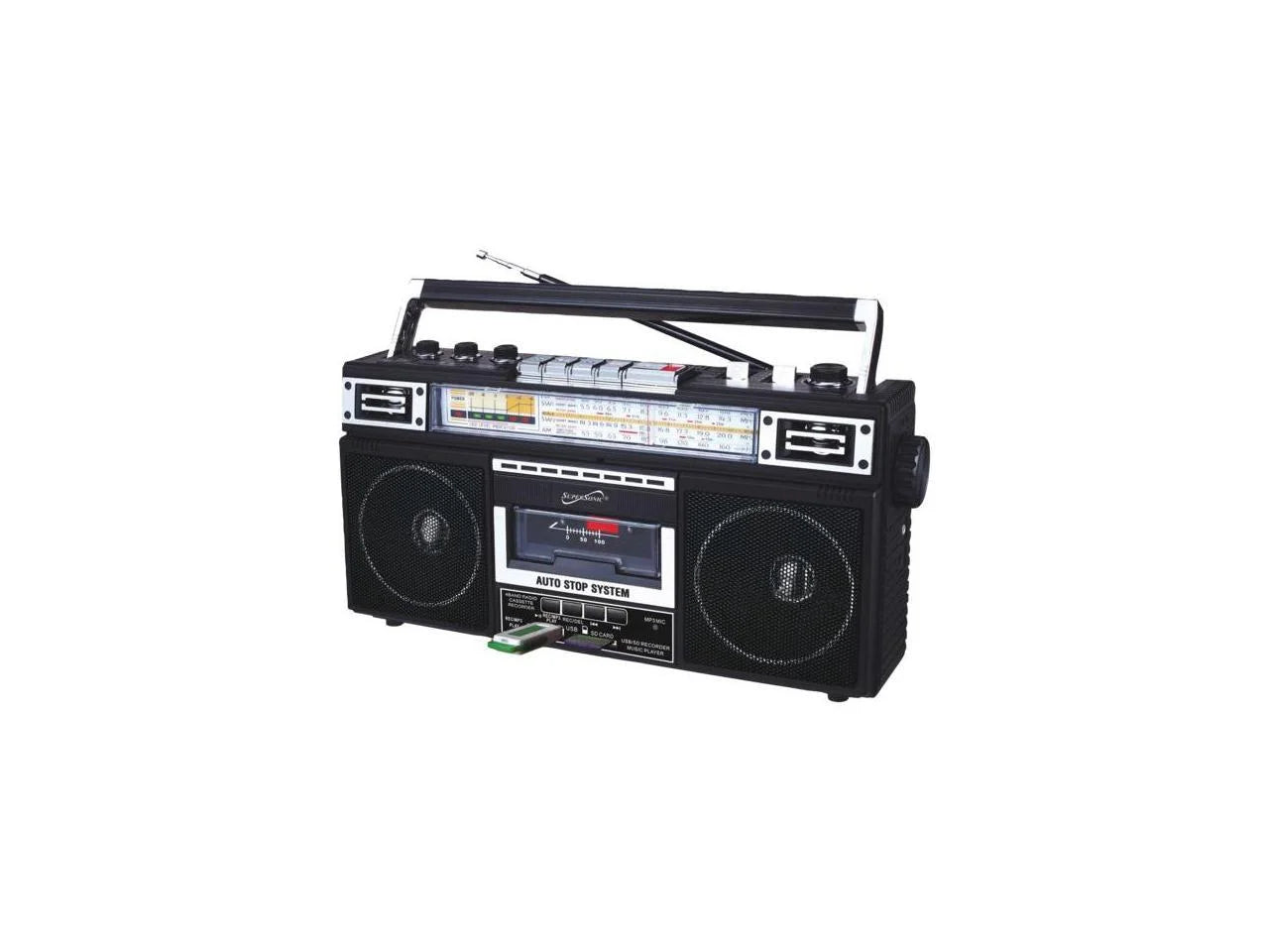 Radio, Portable Black, Supersonic SC-3201BT-BK AM/FM