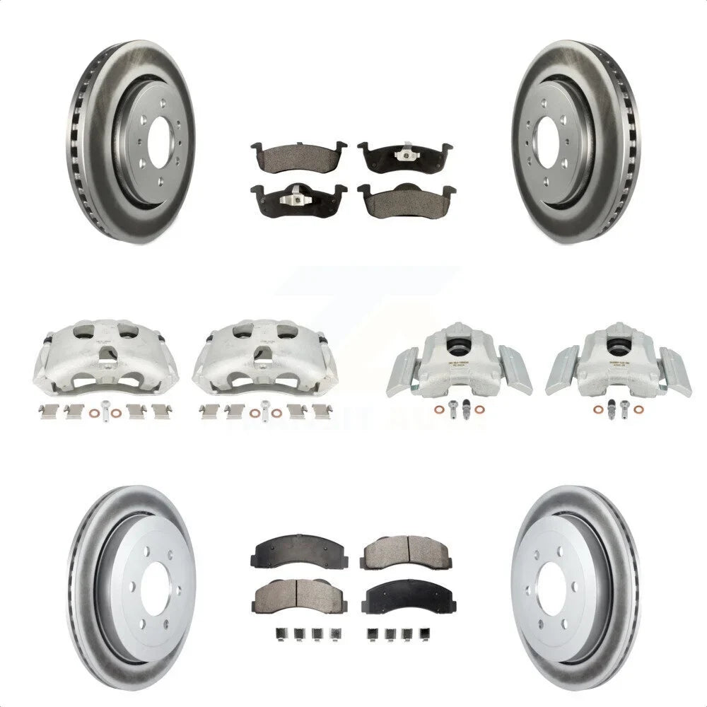 Navigator Rotors Expedition Rear Auto Pads 2010-2017 And Kit Disc KCG-100916P Lincoln Semi-Metallic Front For Caliper Transit Coated Brake (10Pc) Ford