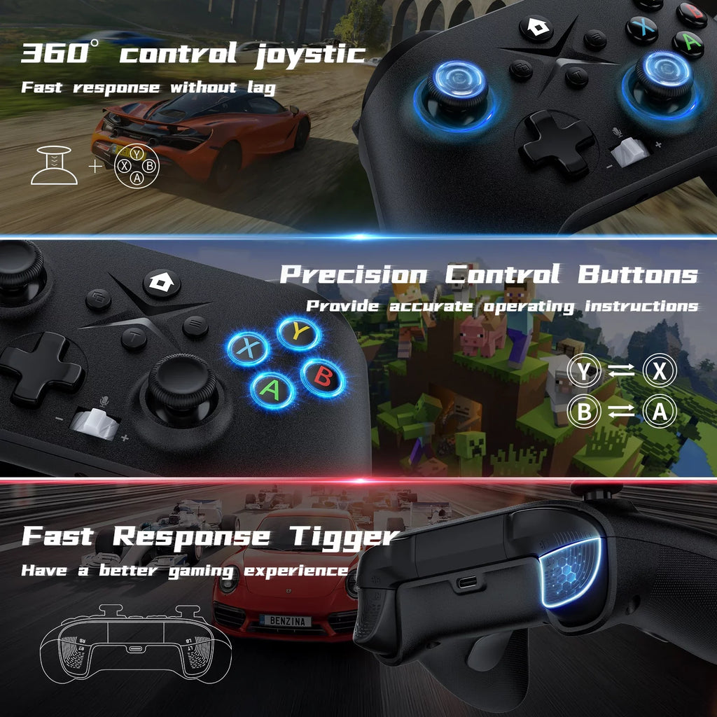 Bonacell Xbox Connection/3.5mm One Controller Update for Consoles, Video Xbox Series Xbox X/S Vibration/Stable Dual Xbox with Controller one, Wireless, Headphone to S/X, XBOX)Game (Watch Jack
