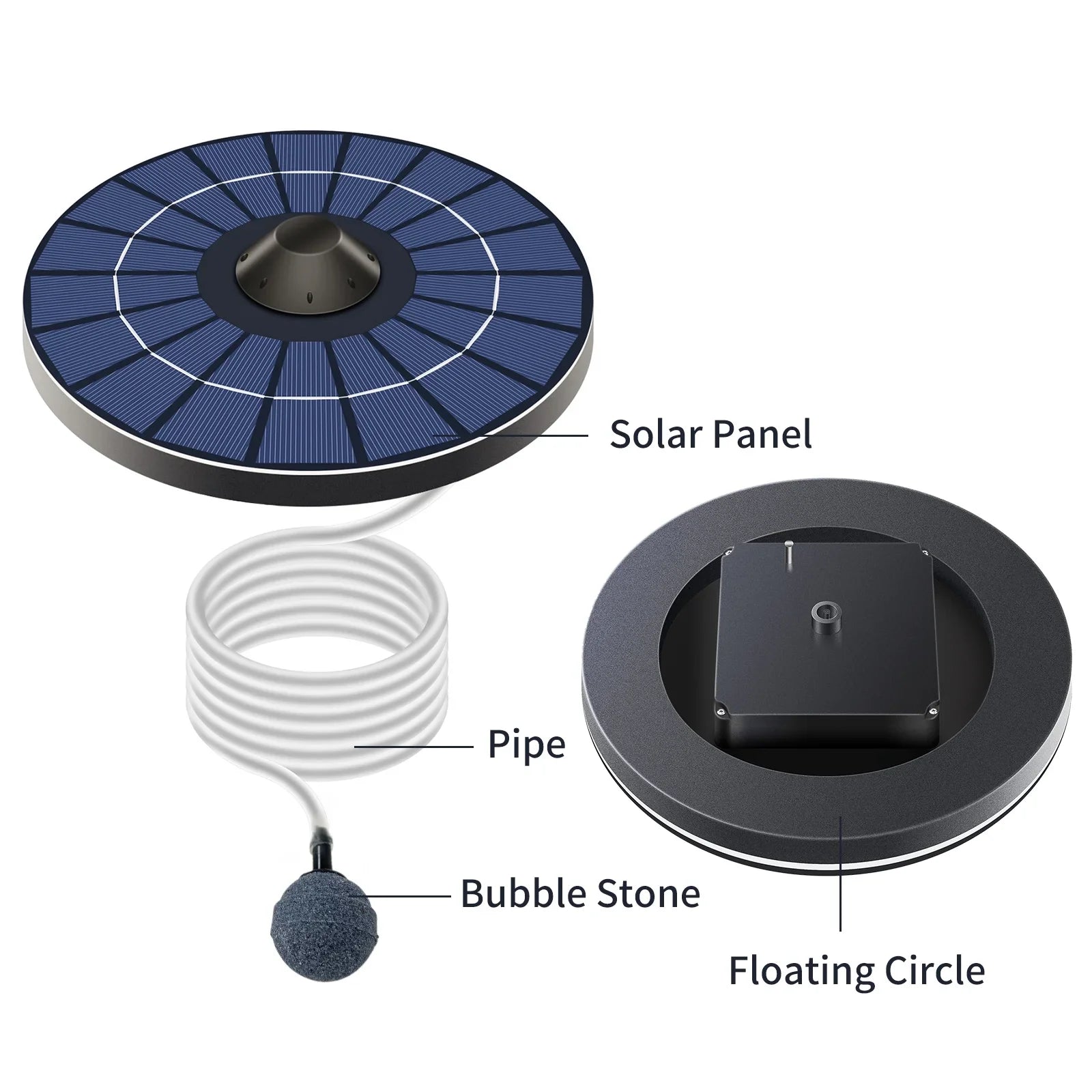 Birdbath Air Fountain Aerator Pond and Circulation Bubble for Stone Pond Pump With Small Arealer Solar Hose Aerator Pond FishOxygenator