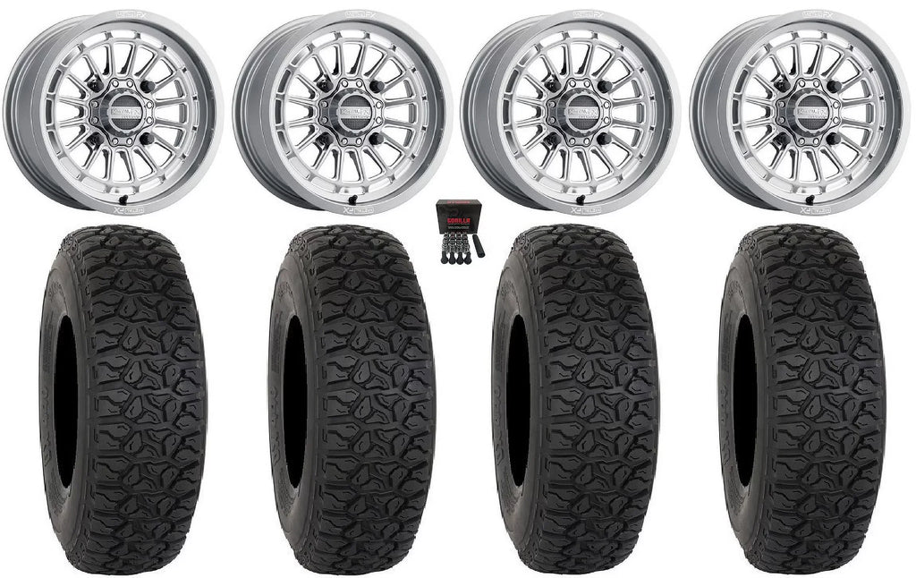 Can-Am Wheels Talon Cut Delta Tires Maverick MetalFX 33" / Pioneer Gm 15" / DX440 Honda Contrast 1000 X3