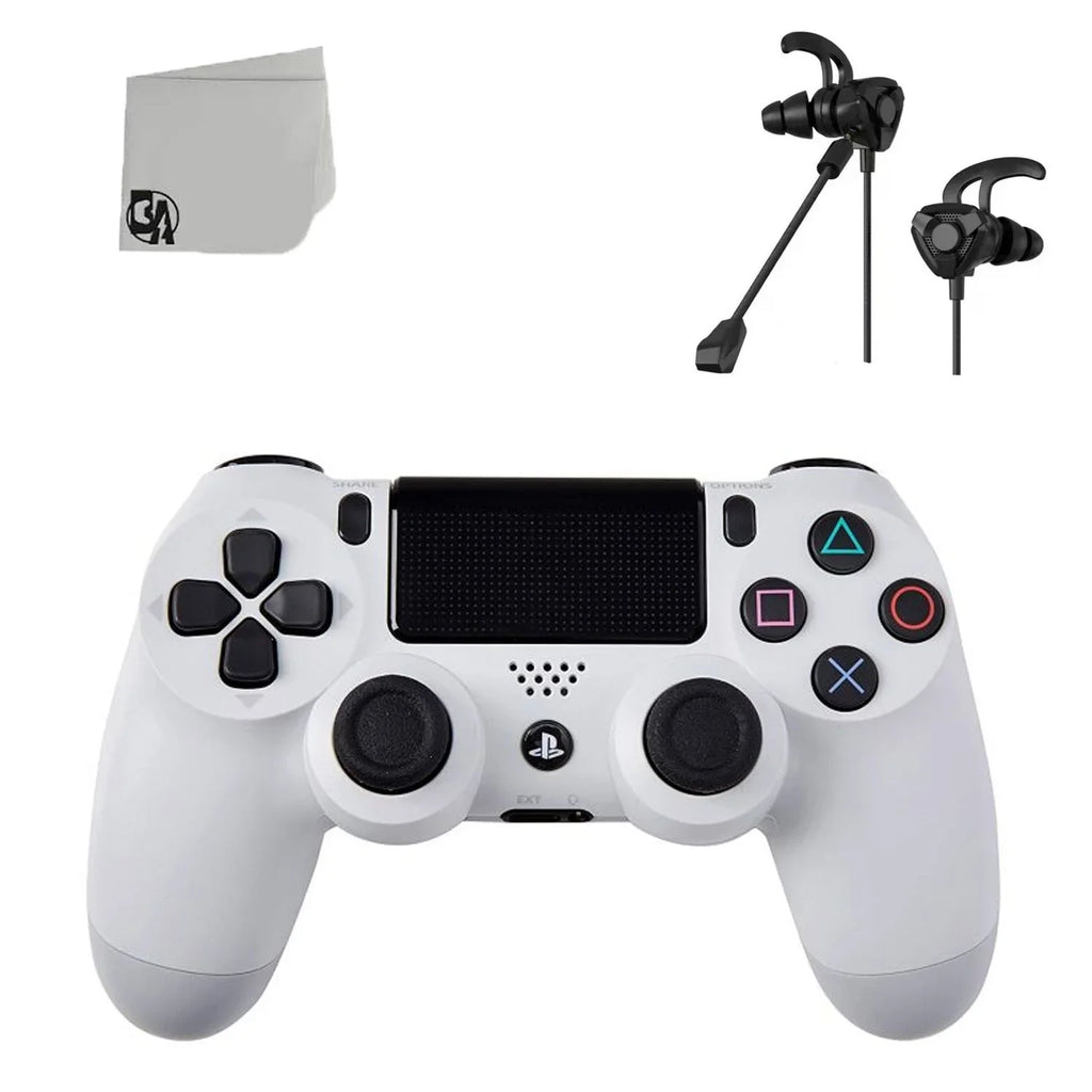 Like PlayStation New Earbuds AXTION White Bundle - - BOLT Wireless Controller DualShock With 4 Blue