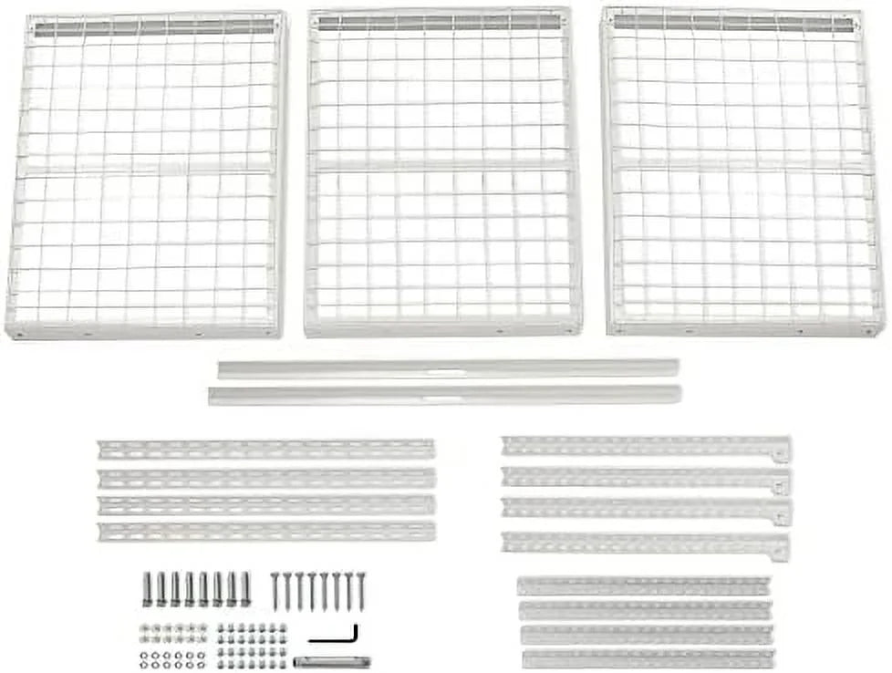 White 3X6 Ceiling Organization Adjustable Overhead Racks Ceiling Shelf Garage Storage Storage Garage Rack Mounted