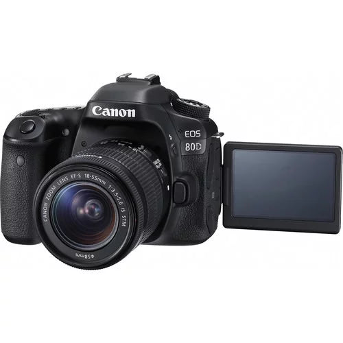 Kit 80D Lens Canon + DSLR EOS with Essentials Expo 18-55mm Camera 64GB
